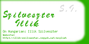 szilveszter illik business card